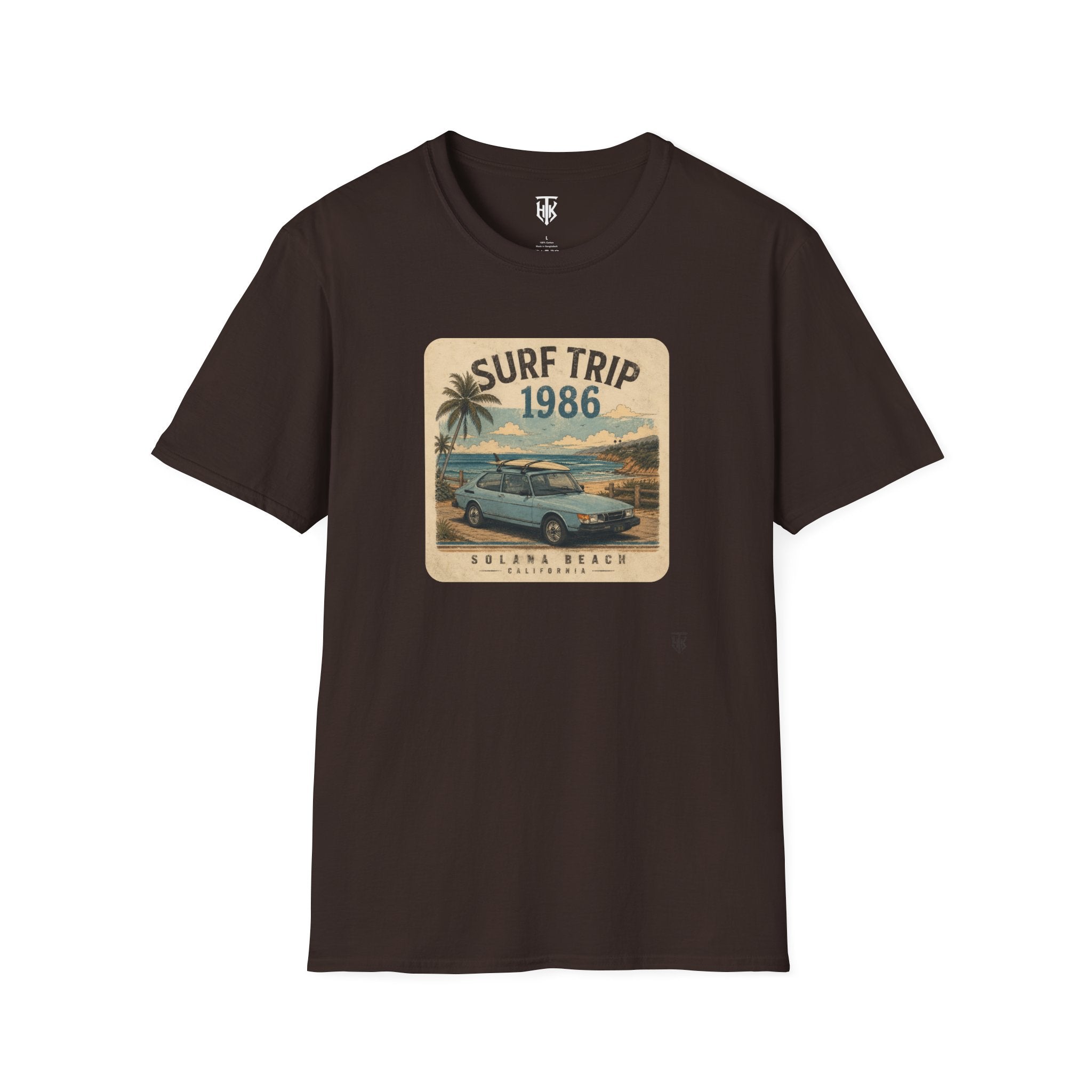 The HumbleKnight Surf Trip 1986 T-Shirt — Vintage Beach Surfboard Retro Vacation Tee