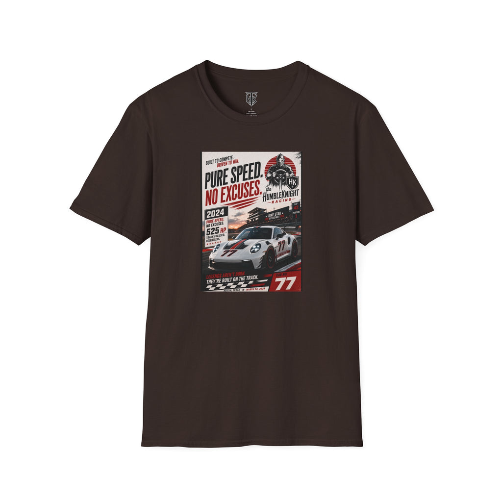 Racing Tee - "Pure Speed. No Excuses." Vintage Race Car Graphic T-Shirt