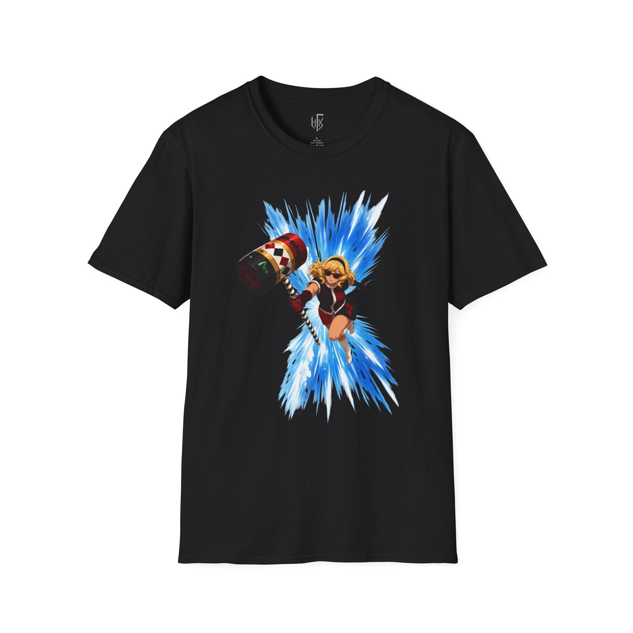 Graphic T-Shirt — Anime Girl Hammer Attack Design
