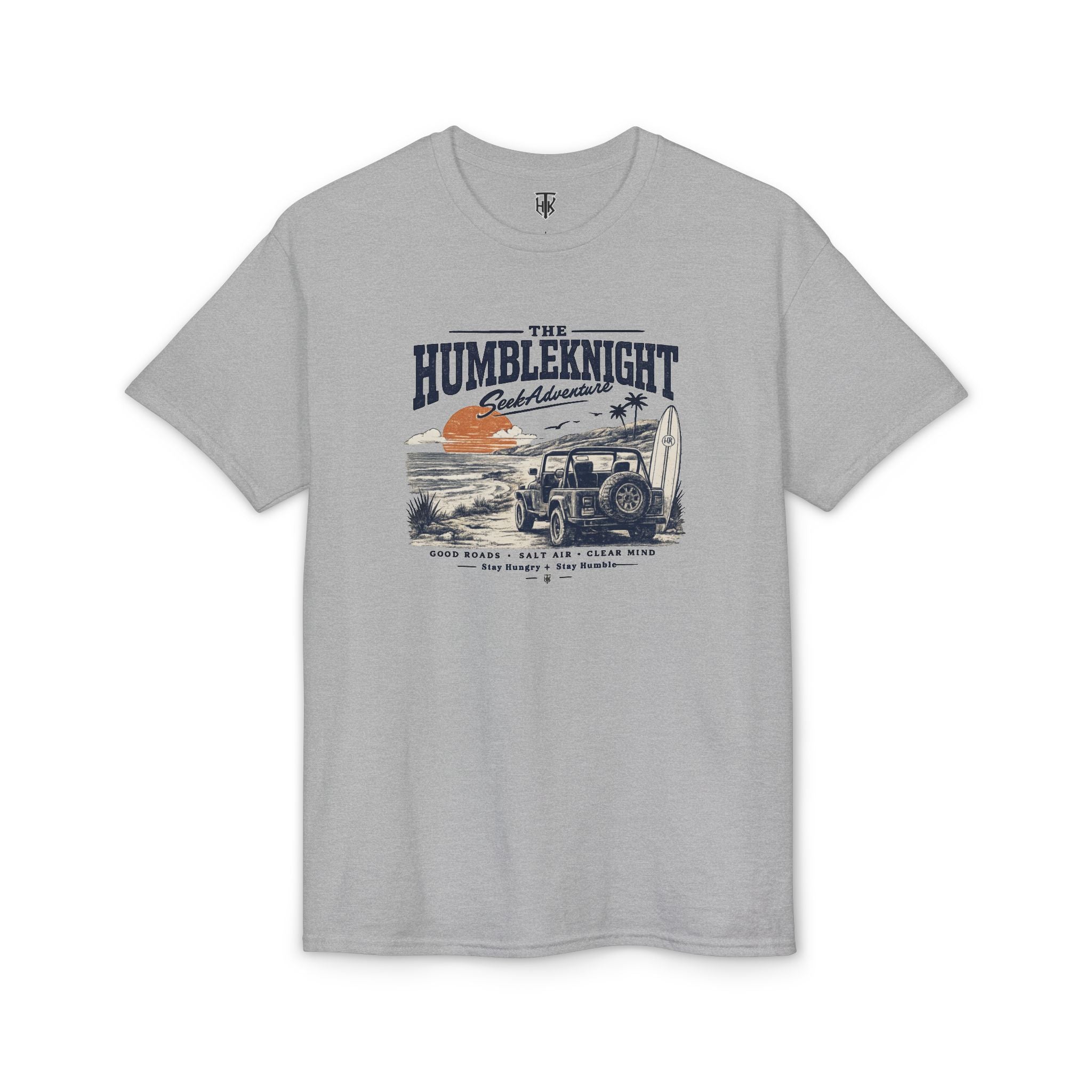 HumbleKnight Surf Jeep T-Shirt — Vintage Beach Adventure Graphic Tee
