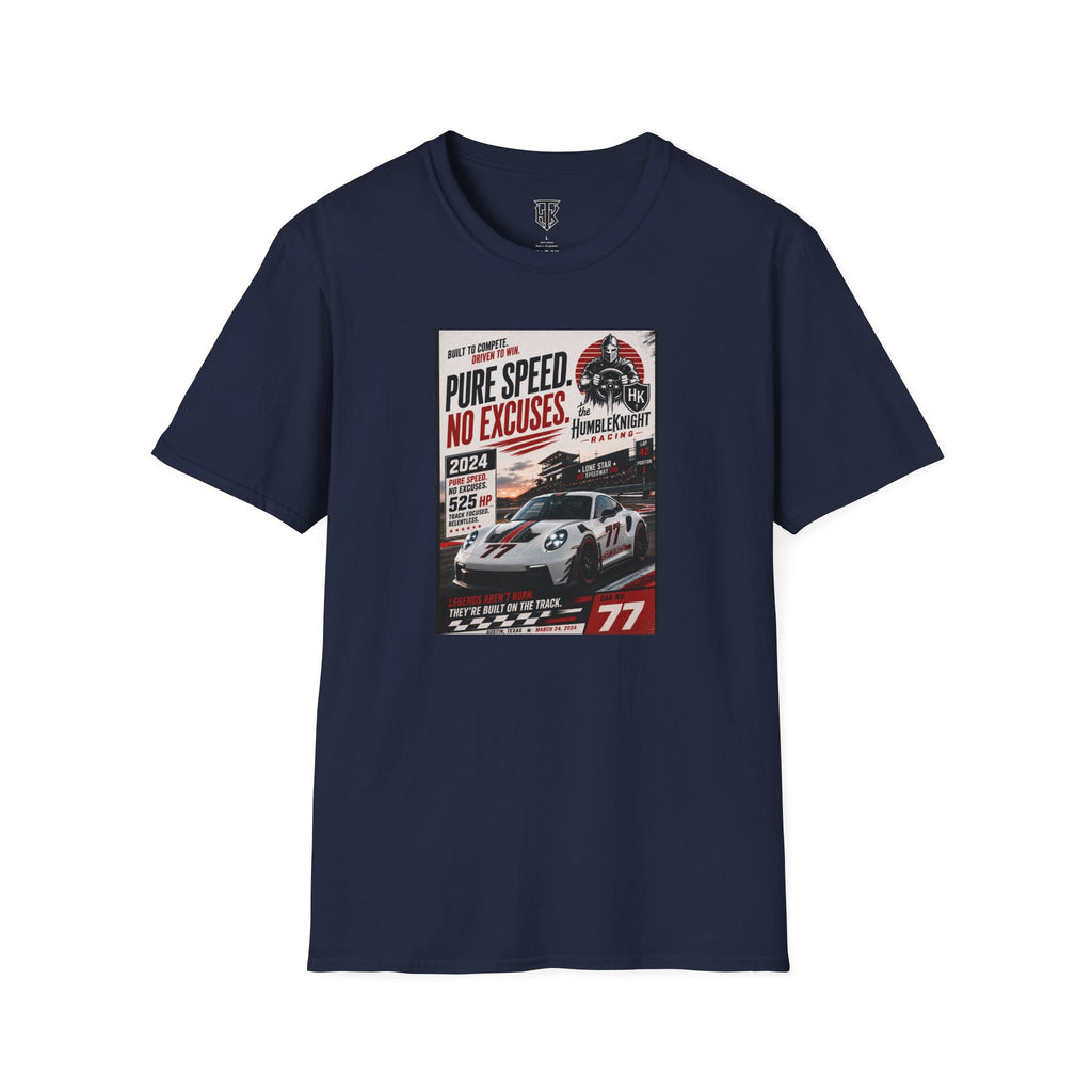 Racing Tee - "Pure Speed. No Excuses." Vintage Race Car Graphic T-Shirt