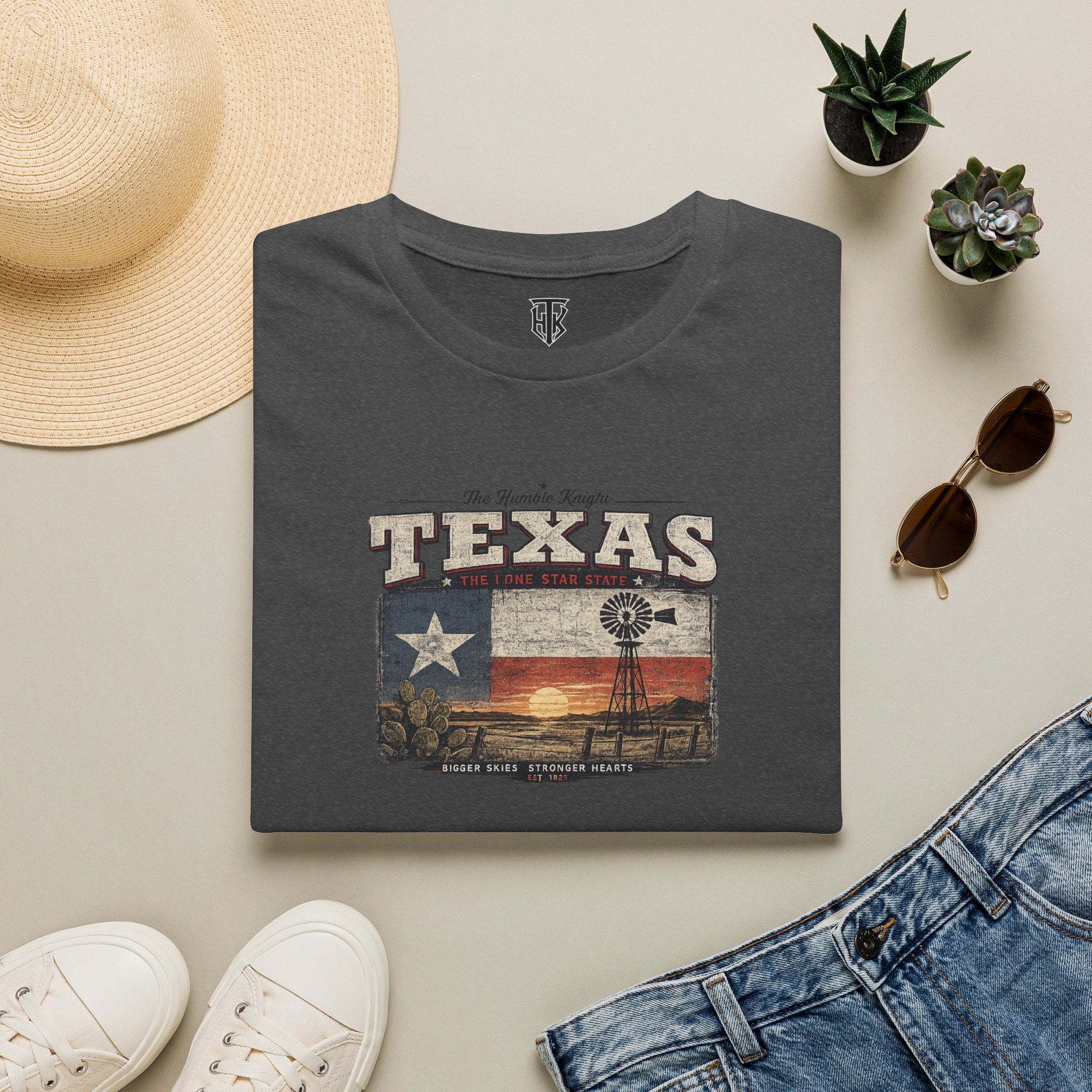 Texas Vintage Flag T-Shirt — The Lone Star State Retro Sunset Design
