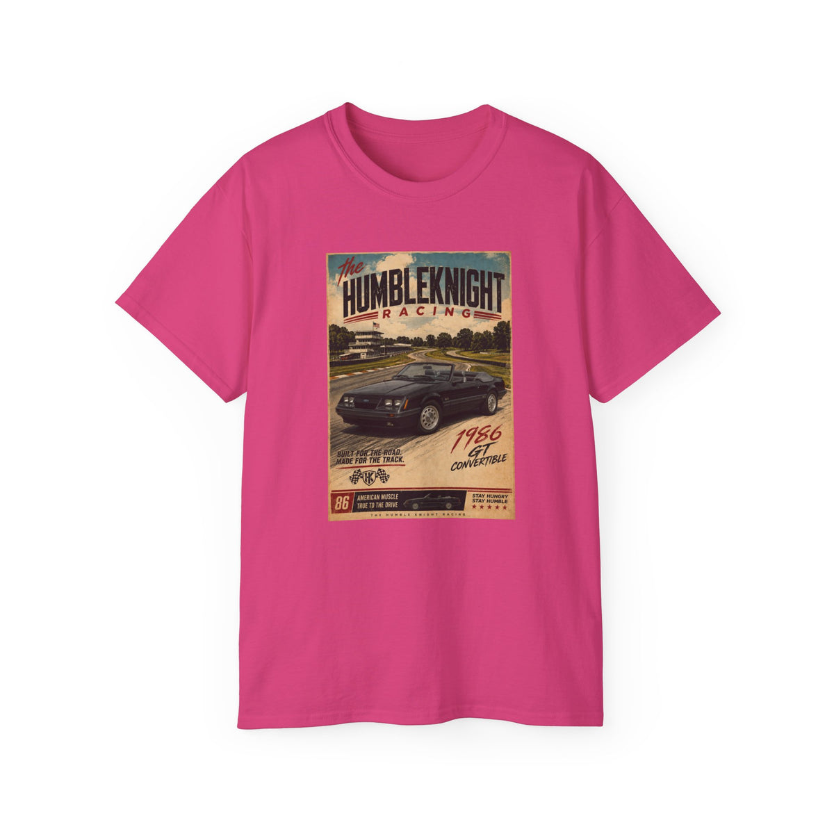 The HumbleKnight Racing – 1986 GT Convertible Vintage Muscle Car Tee
