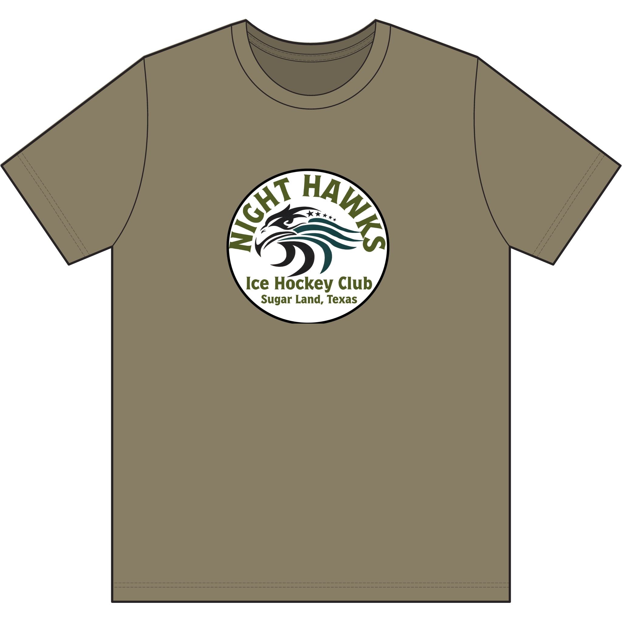 Night Hawks Ice Hockey Club Tee — Sugar Land, Texas Hockey T-Shirt