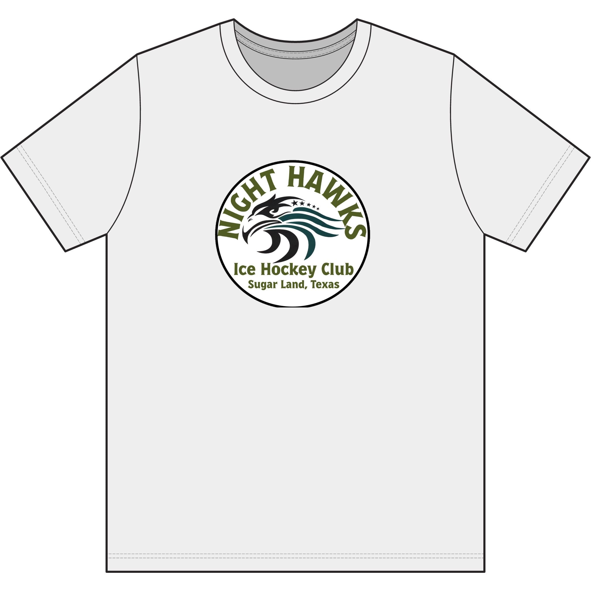 Night Hawks Ice Hockey Club Tee — Sugar Land, Texas Hockey T-Shirt