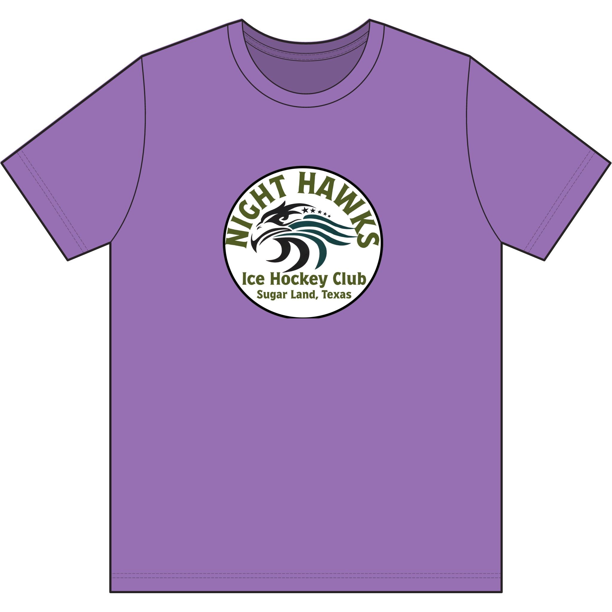 Night Hawks Ice Hockey Club Tee — Sugar Land, Texas Hockey T-Shirt