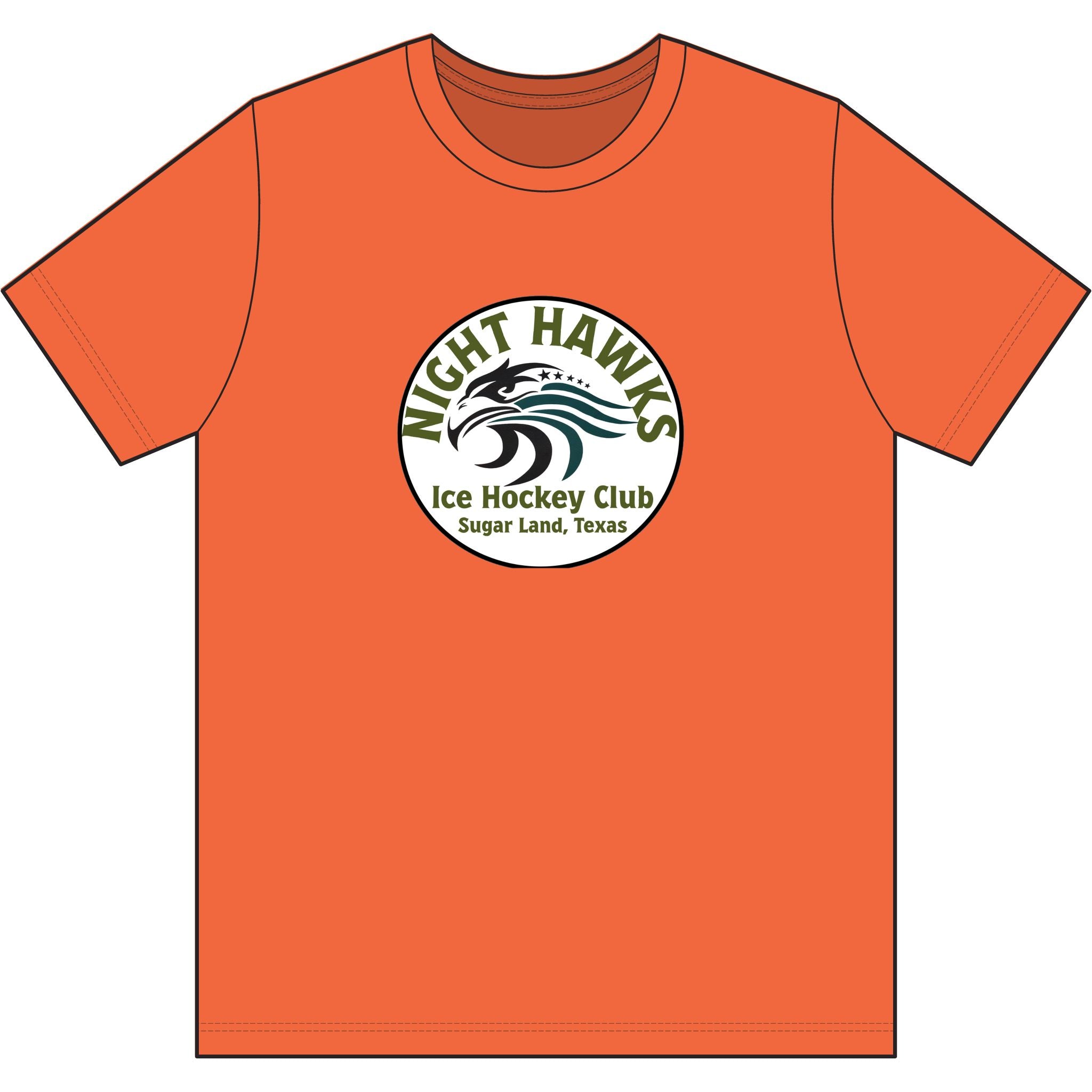 Night Hawks Ice Hockey Club Tee — Sugar Land, Texas Hockey T-Shirt