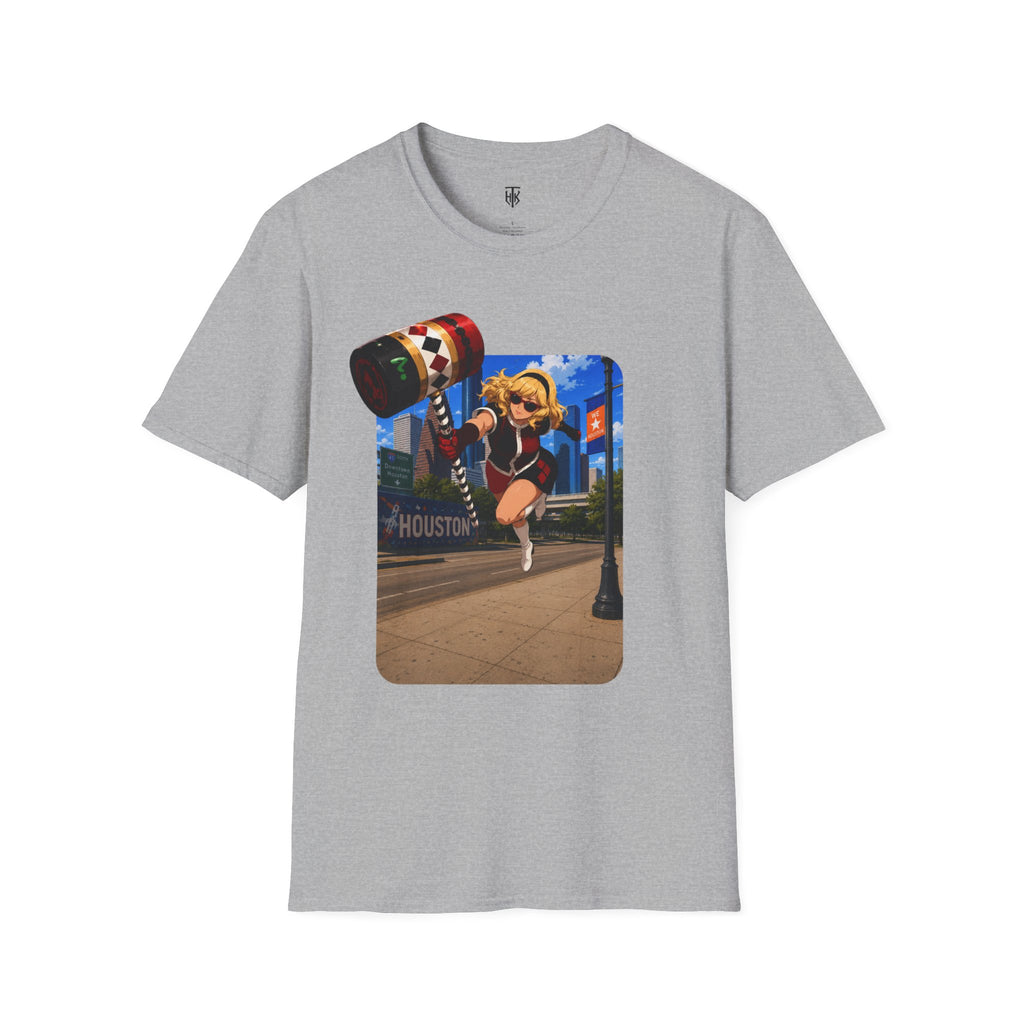 Houston Comic Hero Graphic T-Shirt – Urban Pop Art Tee | Multiple Colors