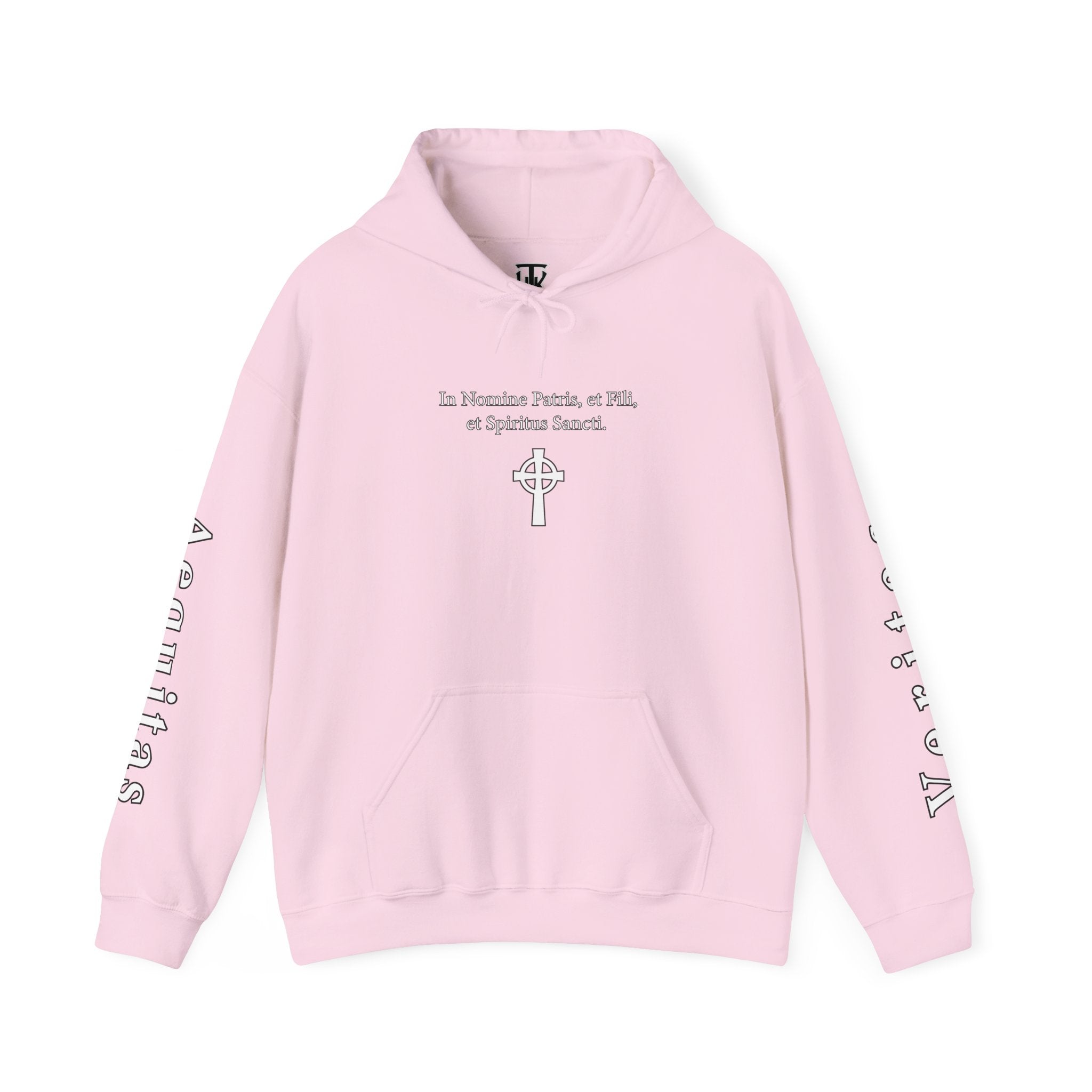 Veritas Aequitas "In Nomine Patris, et Filii, et Spiritus Sancti" Sleeve Scripture Pullover