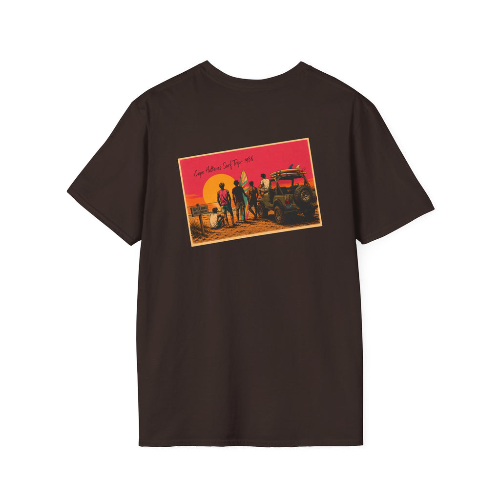 Vintage Surfing-Inspired Casual Tee