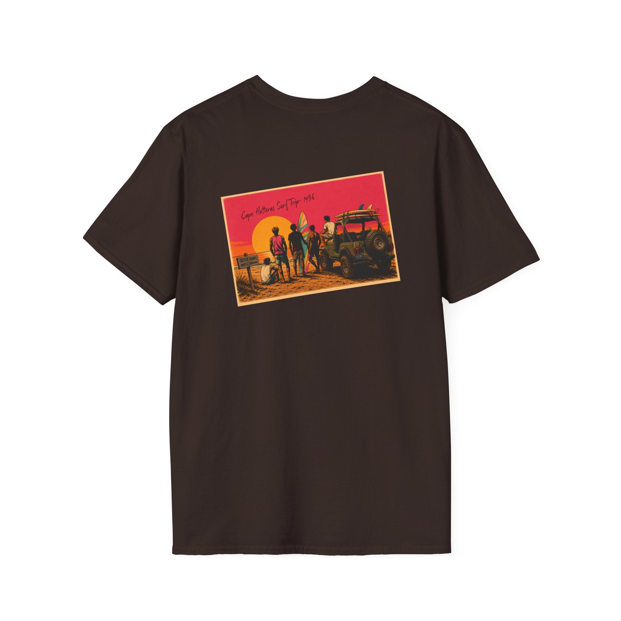 Vintage Surfing-Inspired Casual Tee