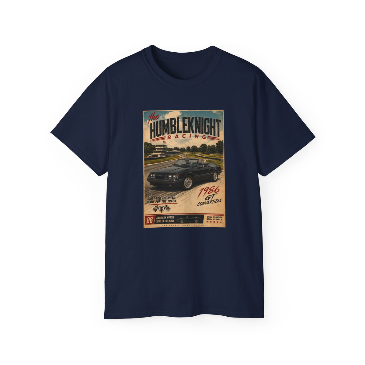 The HumbleKnight Racing – 1986 GT Convertible Vintage Muscle Car Tee