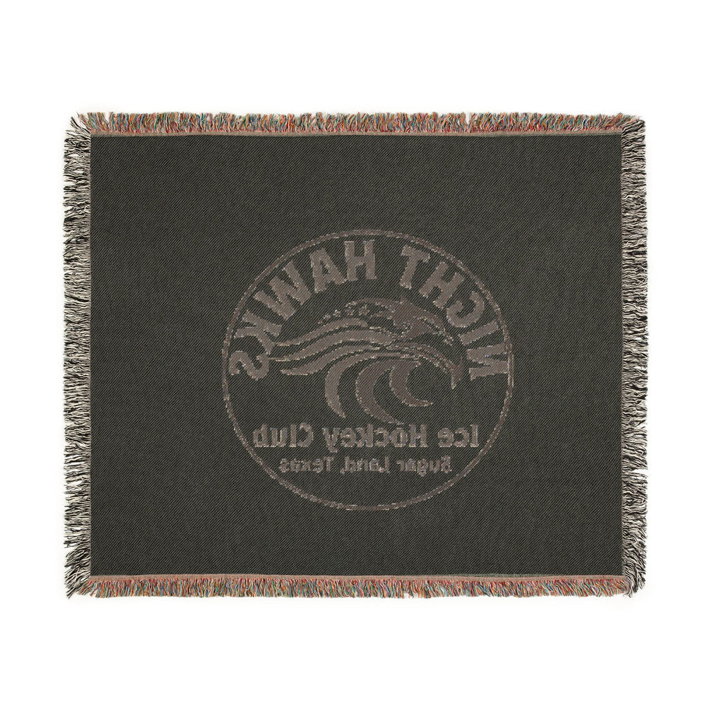 Night Hawks Ice Hockey Club Woven Blanket — Sugar Land Texas Team Throw