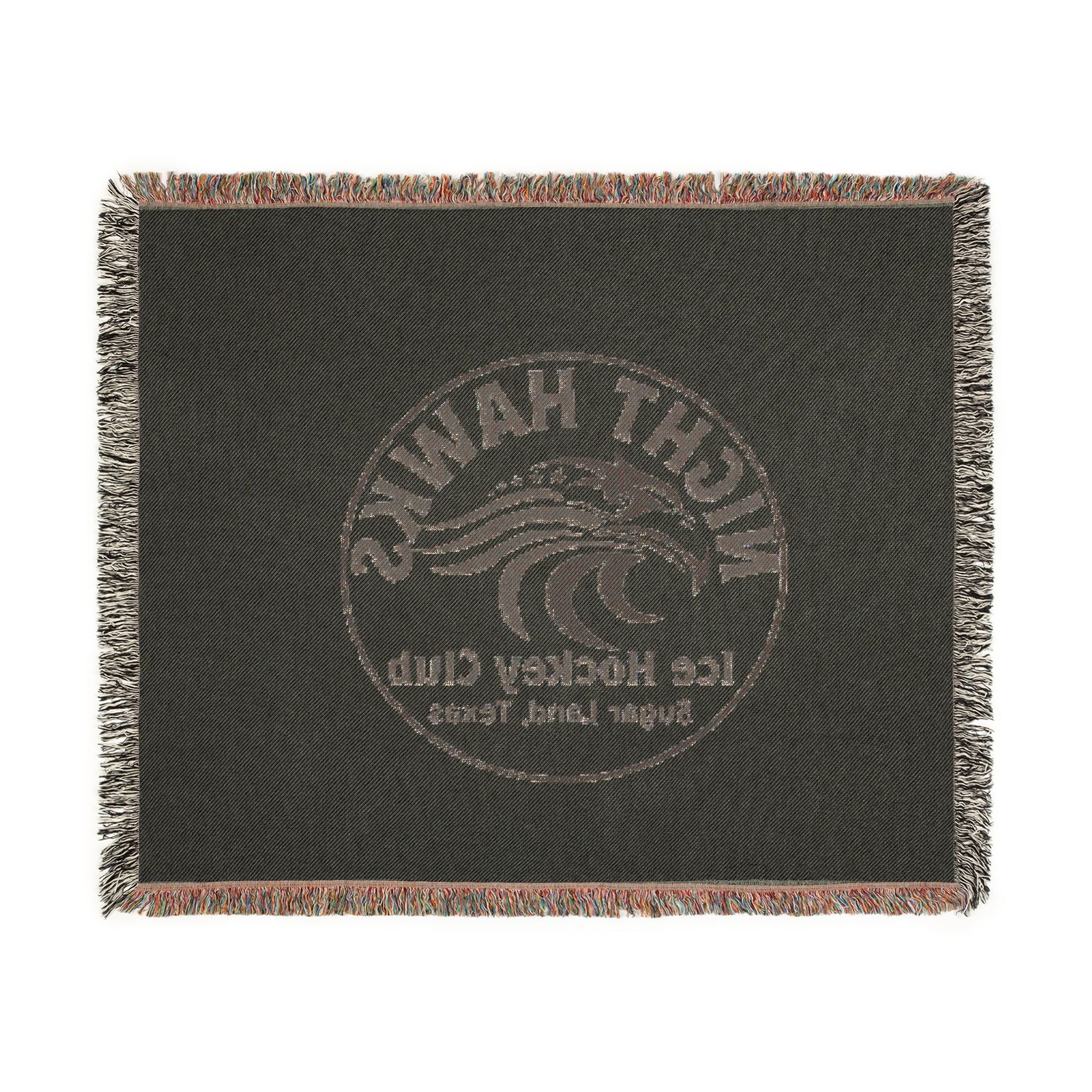 Night Hawks Ice Hockey Club Woven Blanket — Sugar Land Texas Team Throw