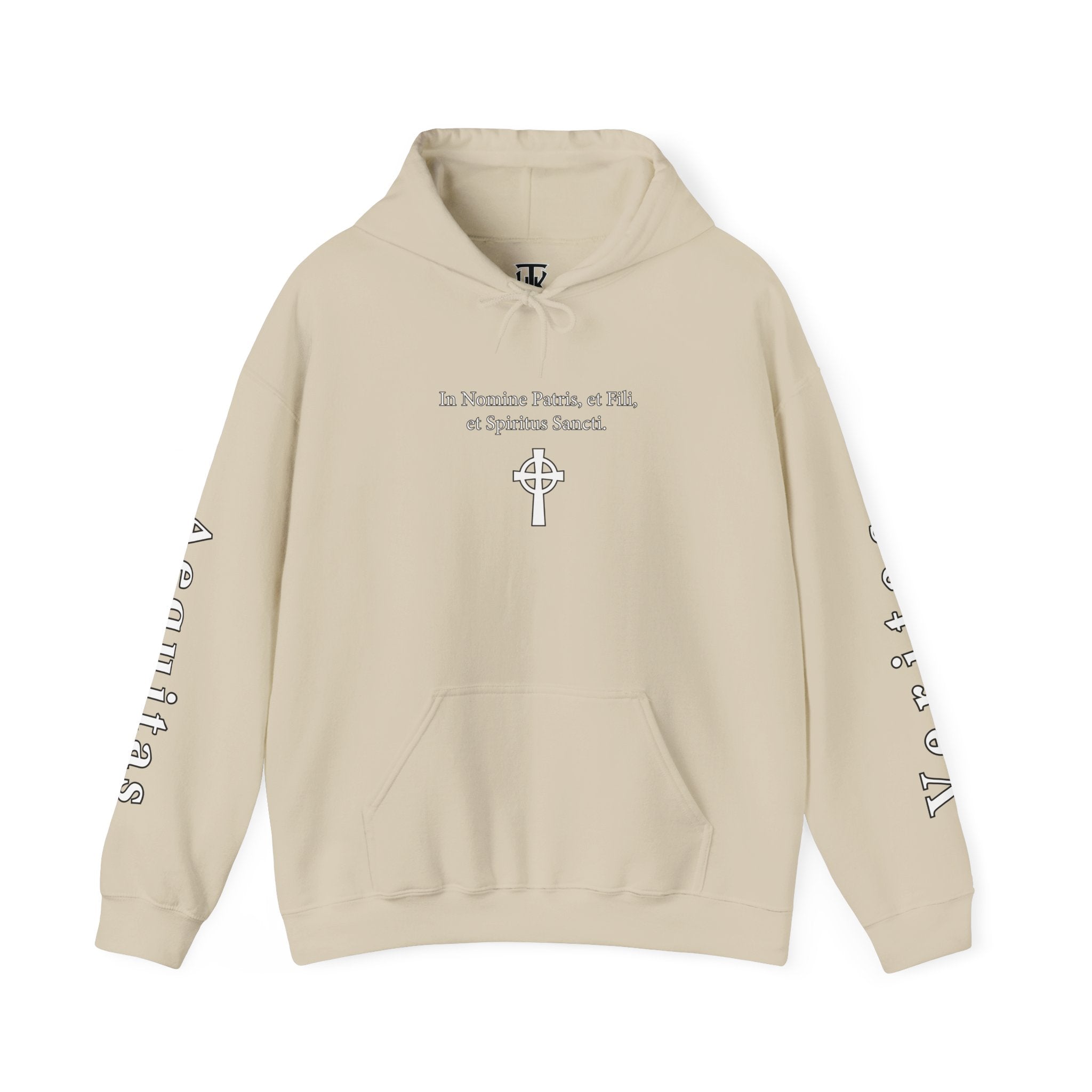Veritas Aequitas "In Nomine Patris, et Filii, et Spiritus Sancti" Sleeve Scripture Pullover