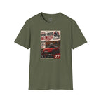 Racing Poster T-Shirt — "Pure Focus. Relentless." Vintage Car Graphic