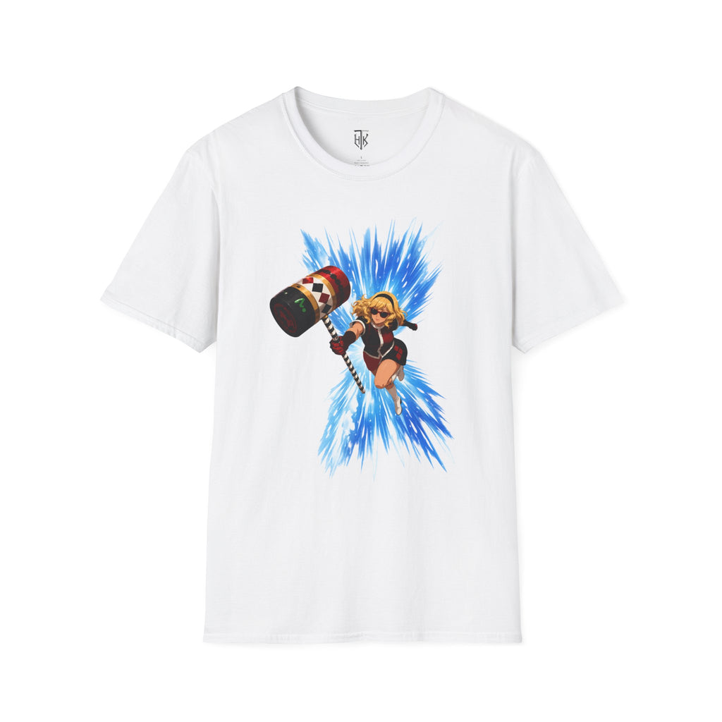 Graphic T-Shirt — Anime Girl Hammer Attack Design