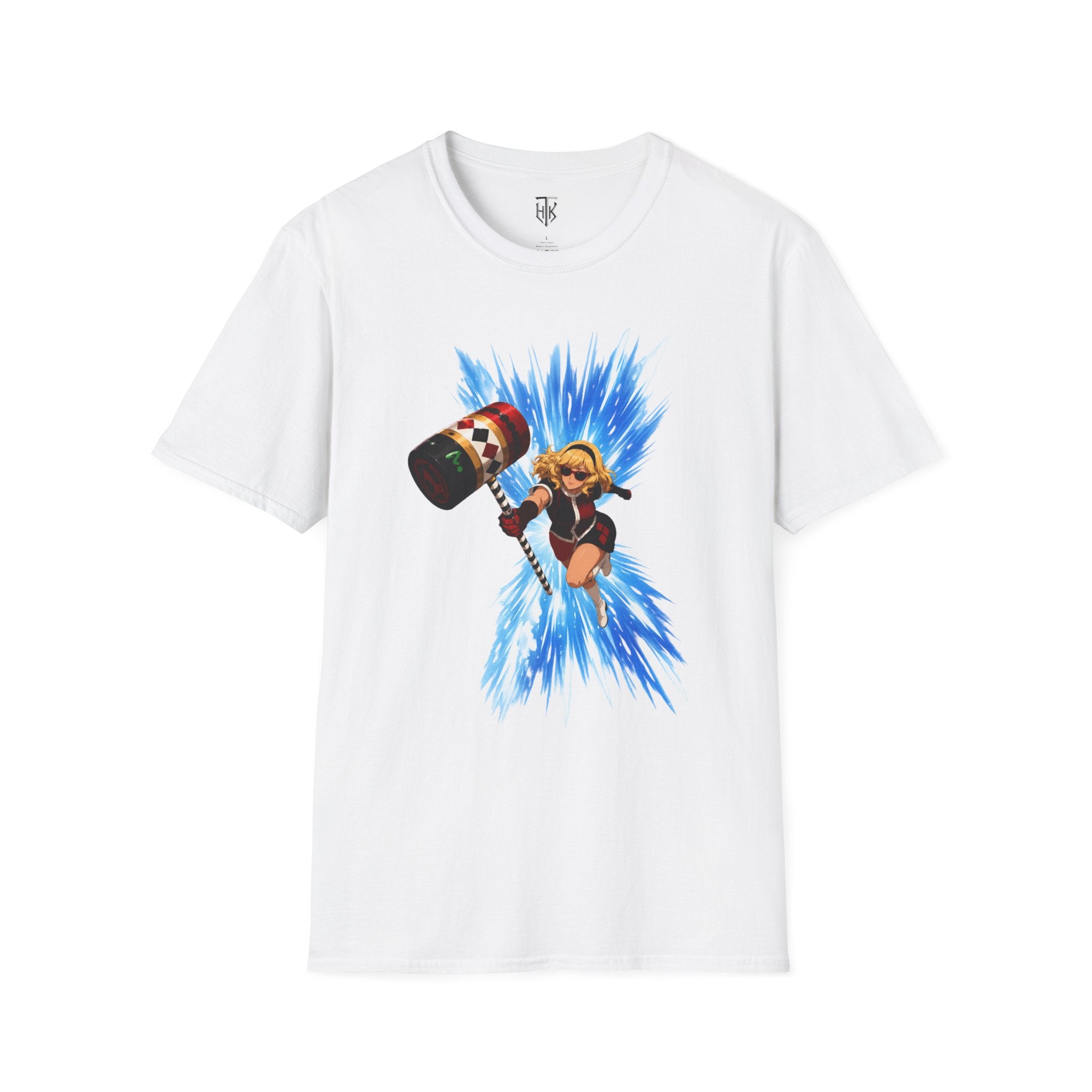 Graphic T-Shirt — Anime Girl Hammer Attack Design