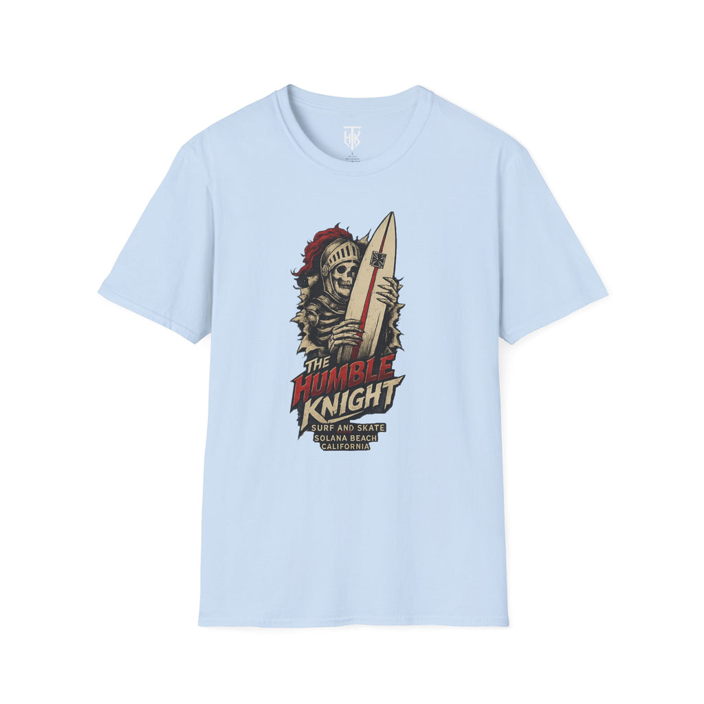 T‑Shirt — 'The Humble Knight' Skeleton Surfer Graphic Tee