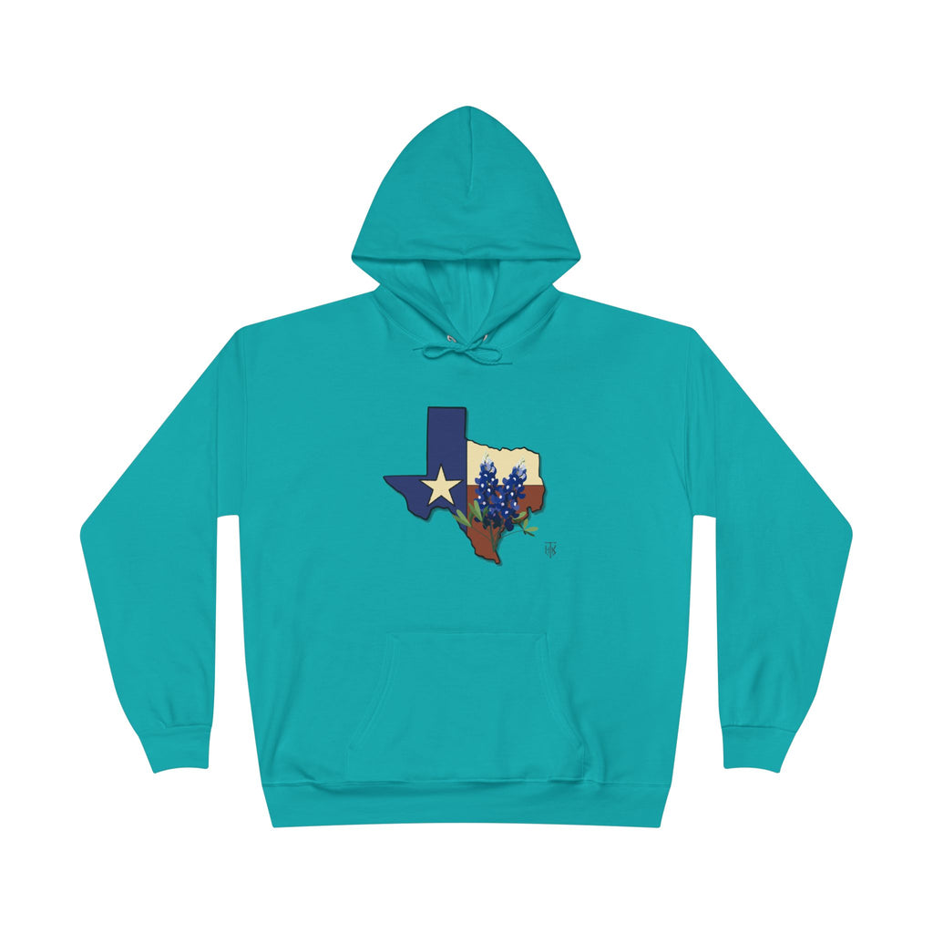 Texas State Hoodie with Bluebonnet & Lone Star