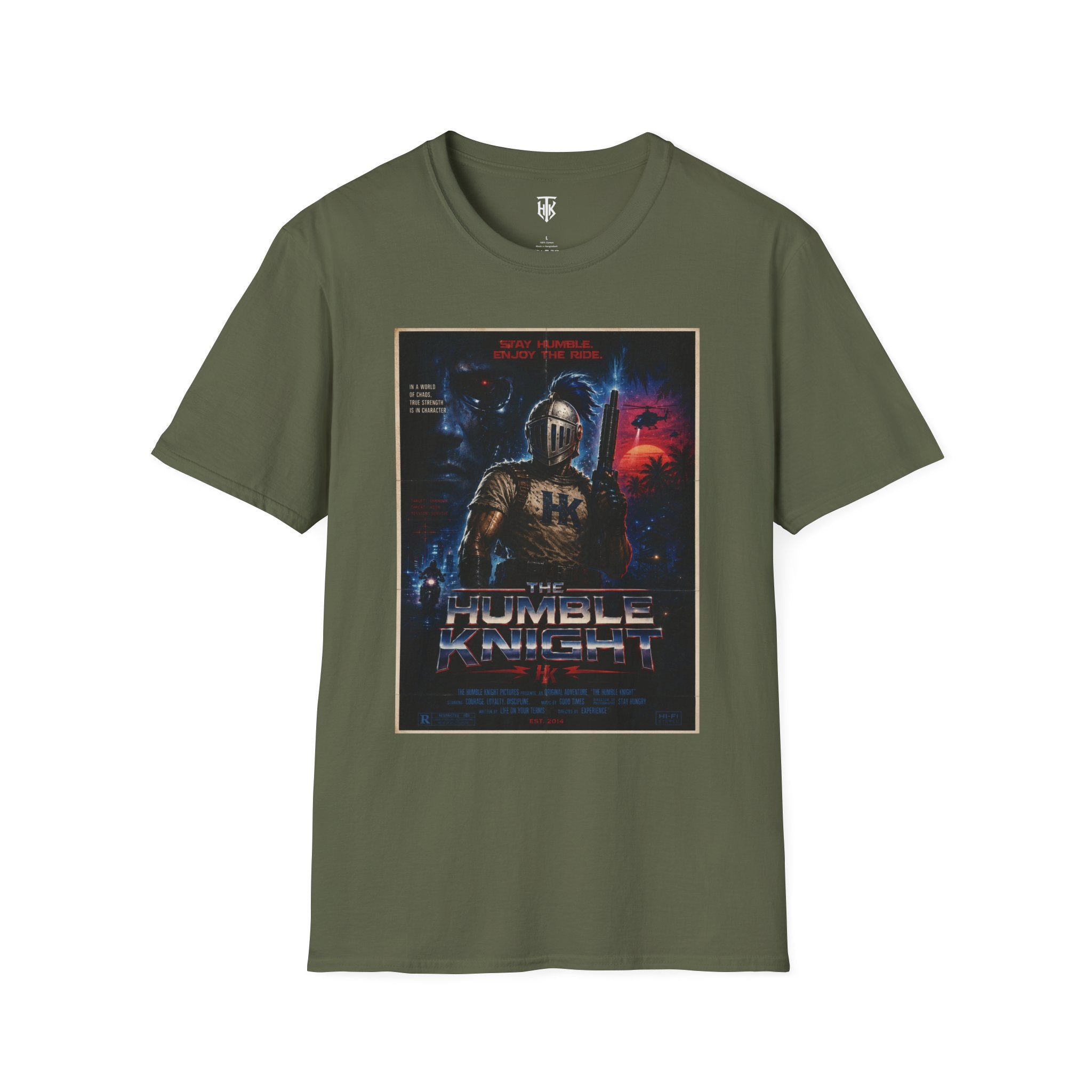 "The Humble Knight" Retro Sci‑Fi Armor Poster Tee