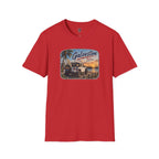 Galveston Beach Vintage T-Shirt — Texas Sunset Jeep Graphic