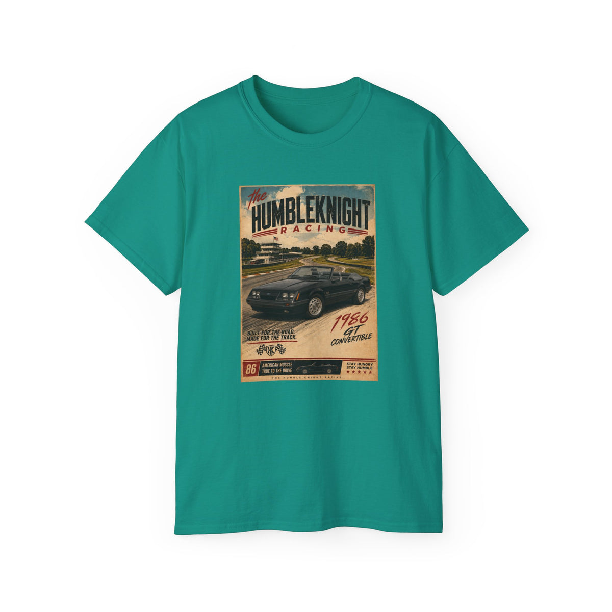 The HumbleKnight Racing – 1986 GT Convertible Vintage Muscle Car Tee