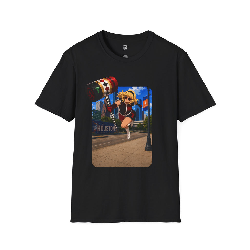 Houston Comic Hero Graphic T-Shirt – Urban Pop Art Tee | Multiple Colors
