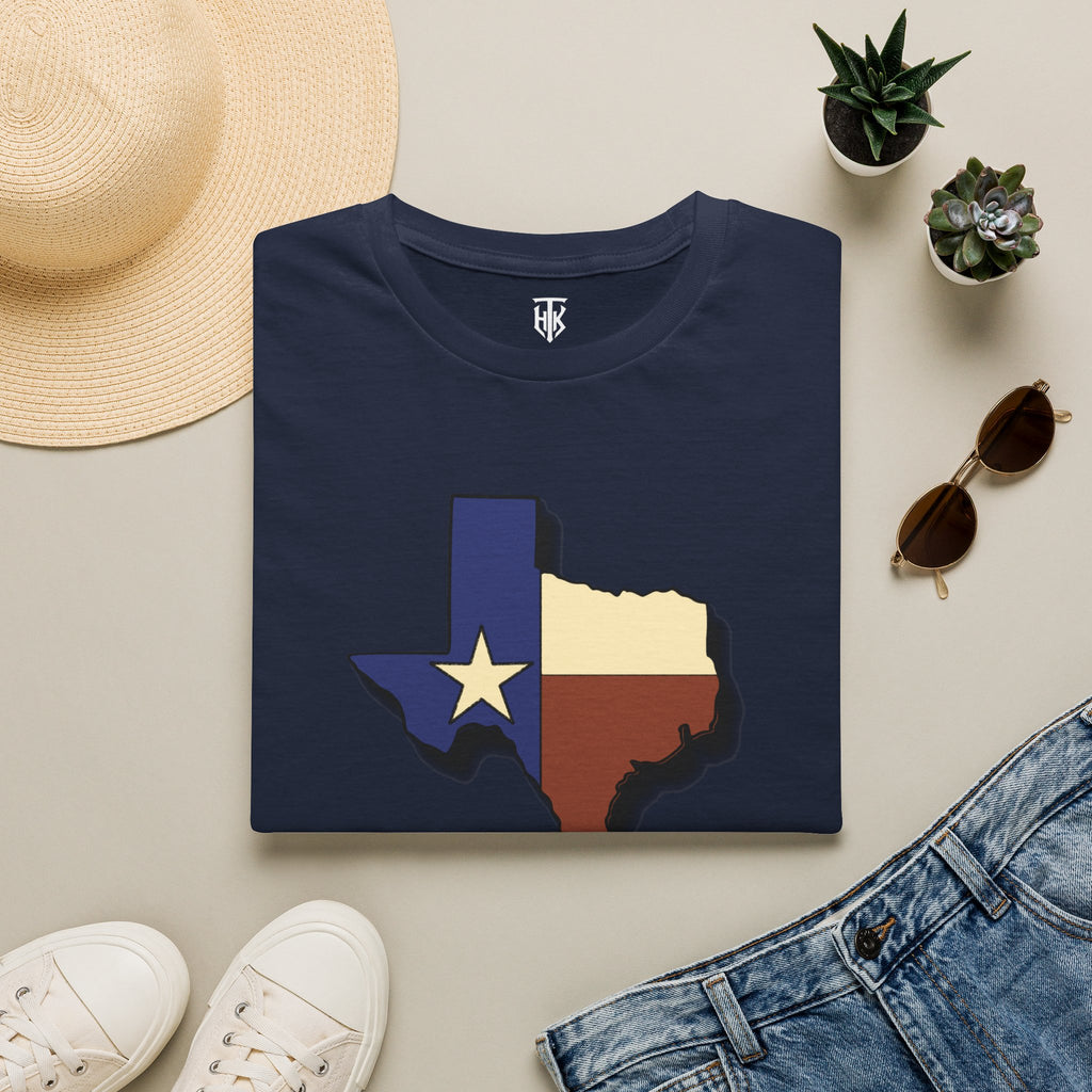 Texas Flag Outline T‑Shirt — Lone Star State Map Tee