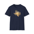 Texas Sunset State Map T-Shirt — Vintage Beach Palm Scenic Tee