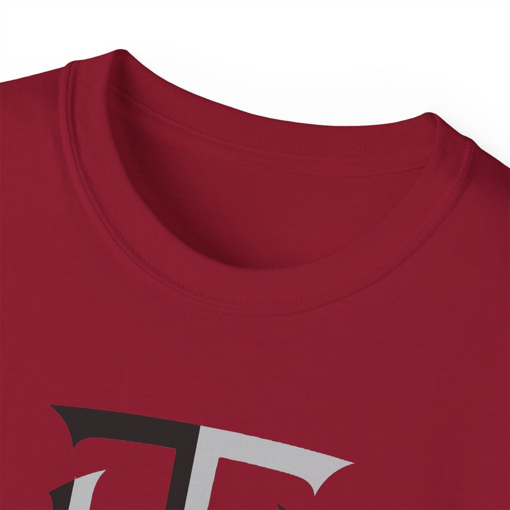 Shield Monogram Tee — Elegant Metallic Initials Graphic T-Shirt