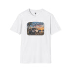 Galveston Beach Vintage T-Shirt — Texas Sunset Jeep Graphic