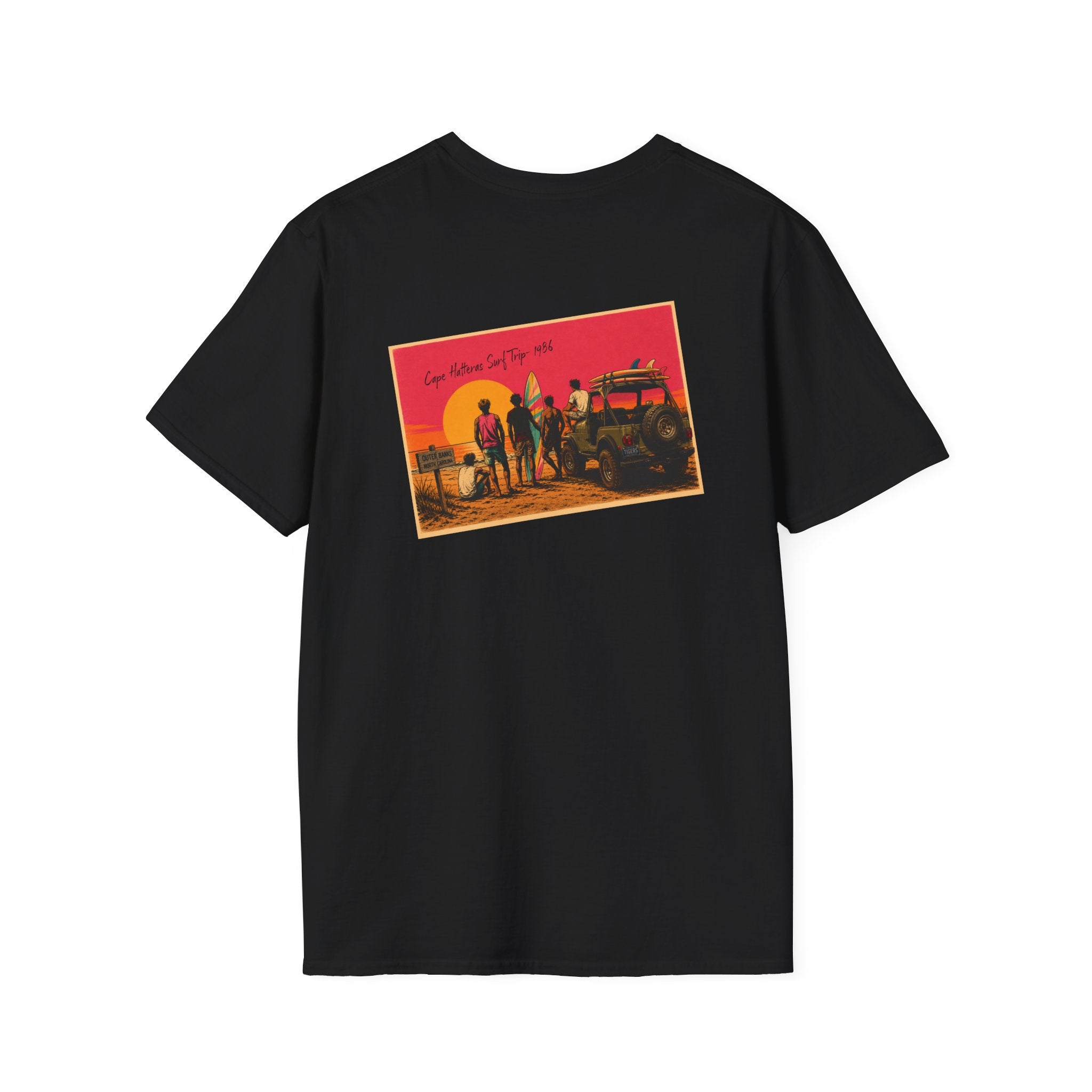 Vintage Surfing-Inspired Casual Tee
