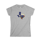 Texas State Outline Tee with Bluebonnets & Lone Star – Women's