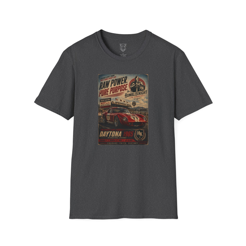 Vintage Racing Tee — "Raw Power, Pure Purpose" Daytona Design