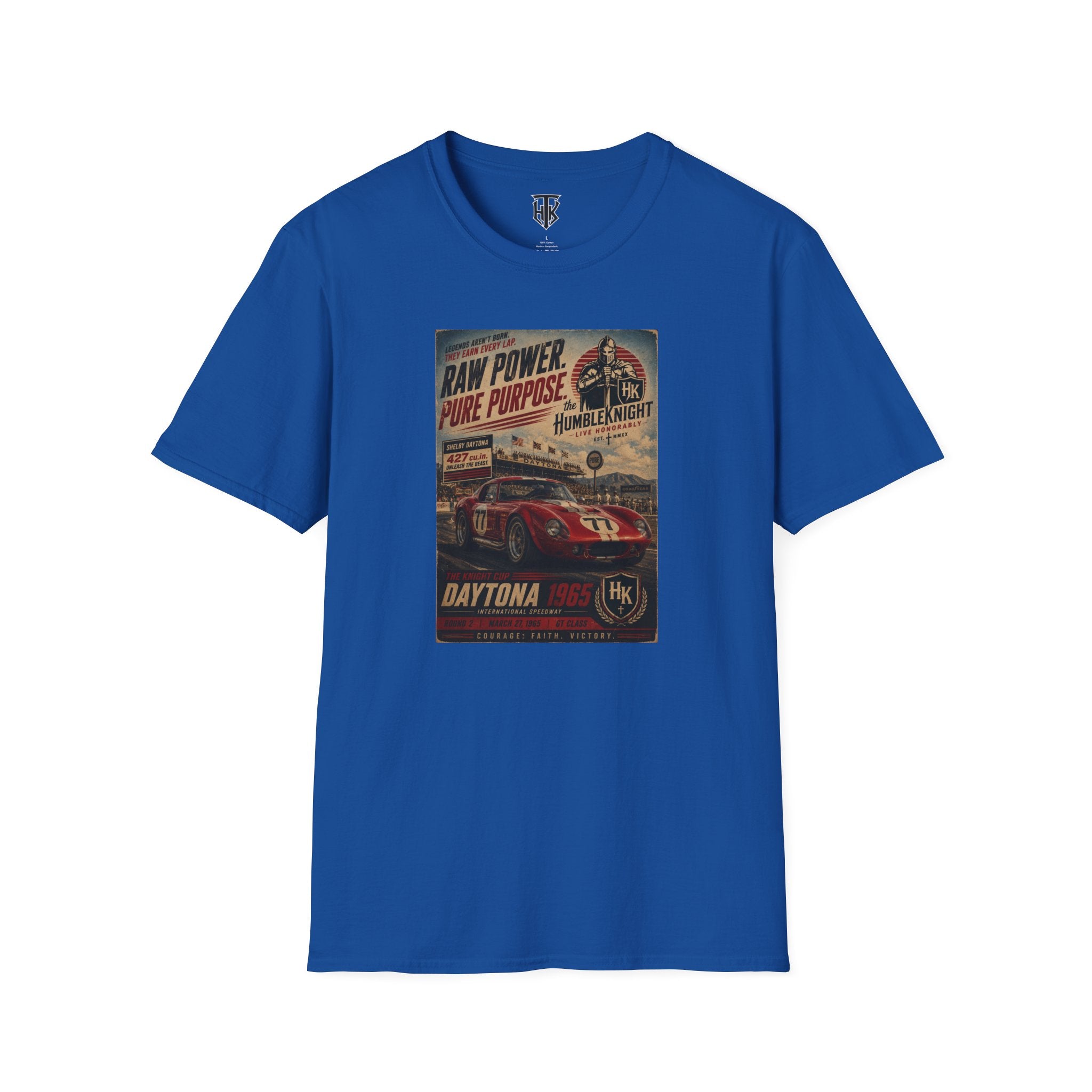 Vintage Racing Tee — "Raw Power, Pure Purpose" Daytona Design