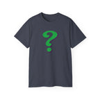 Riddle Me This Graphic T-Shirt — Green Retro Question Symbol Tee