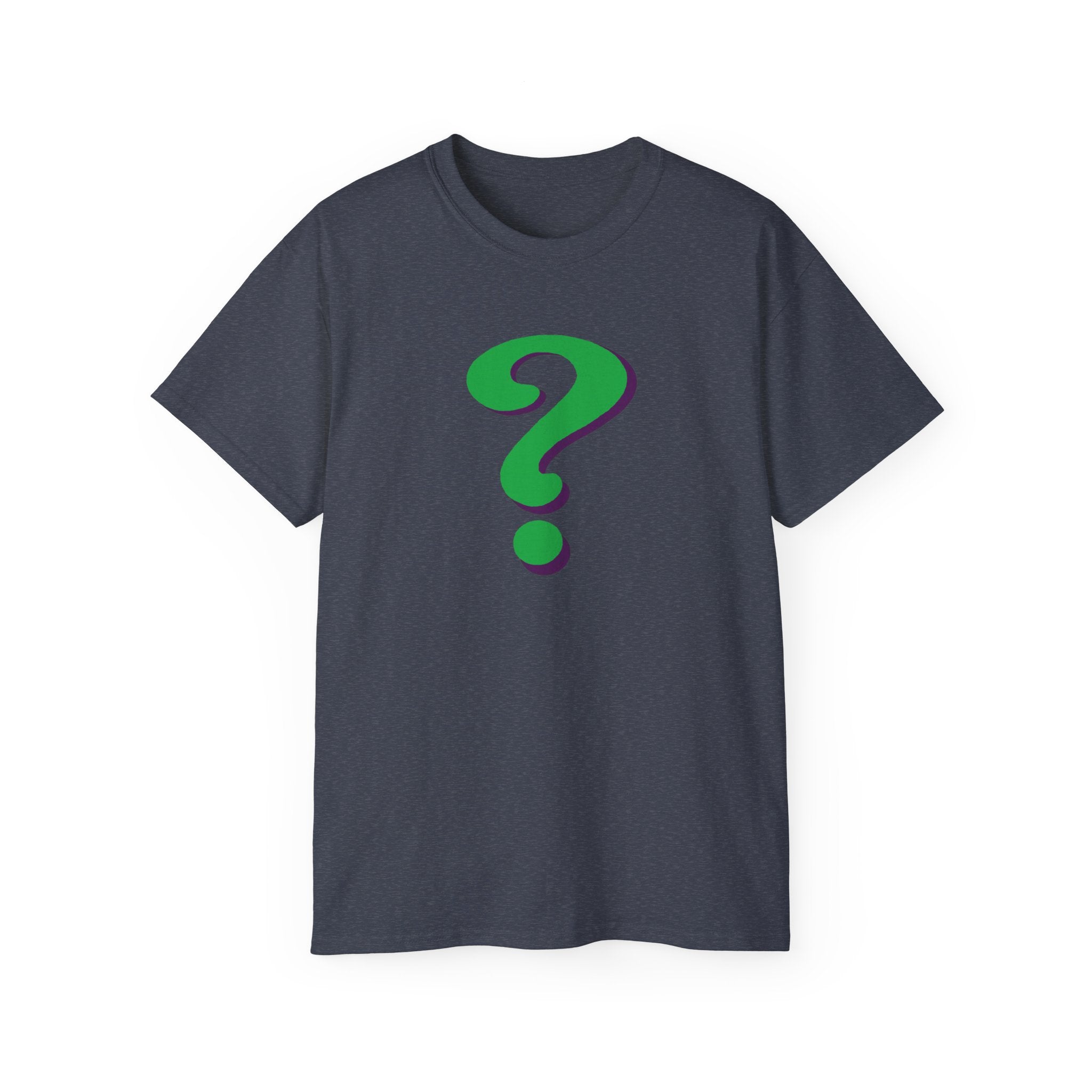 Riddle Me This Graphic T-Shirt — Green Retro Question Symbol Tee