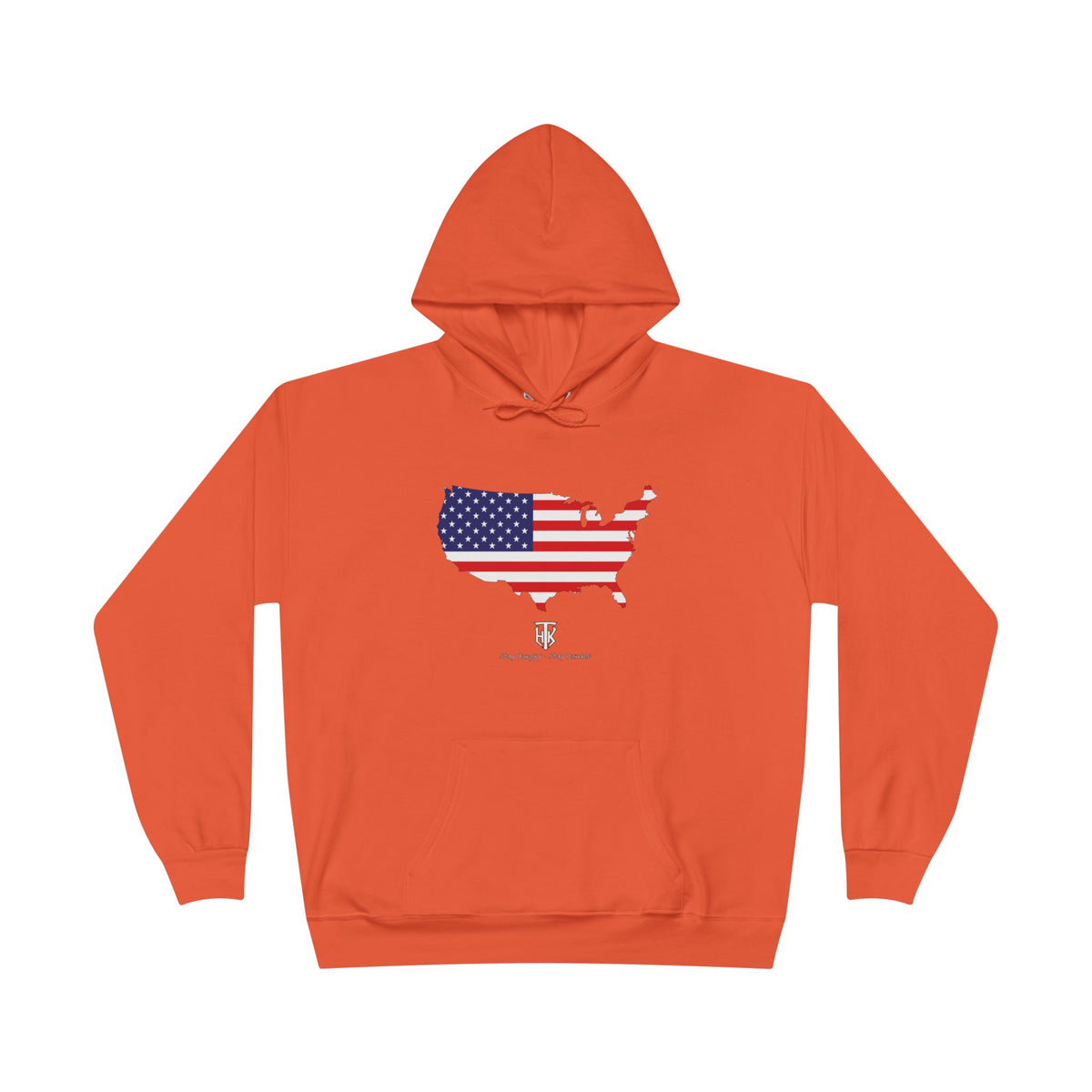 THK American Flag USA Map Hoodie