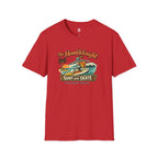 Surfing Knight T‑Shirt — "The Humbleknight" Vintage Surf & Skate Graphic