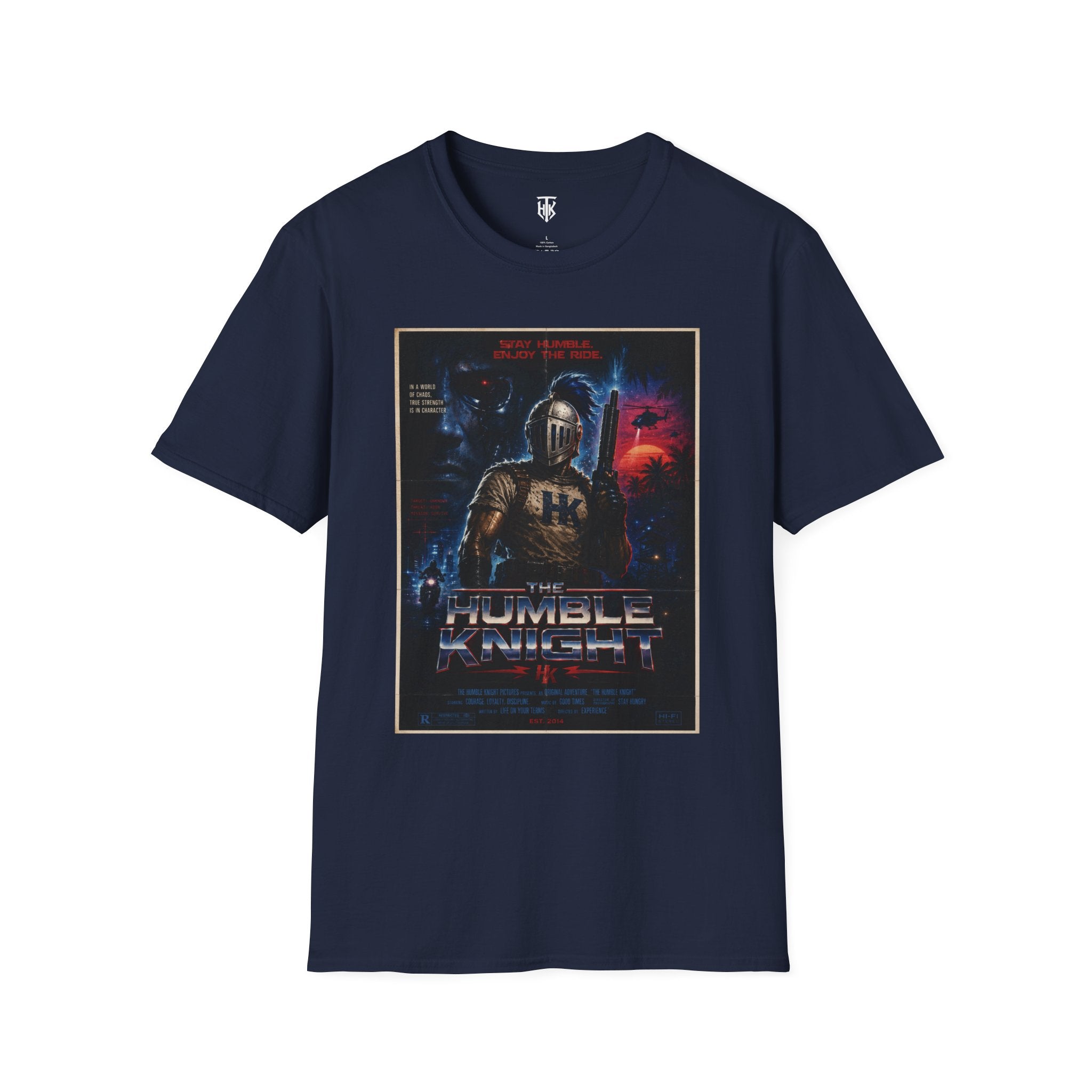 "The Humble Knight" Retro Sci‑Fi Armor Poster Tee