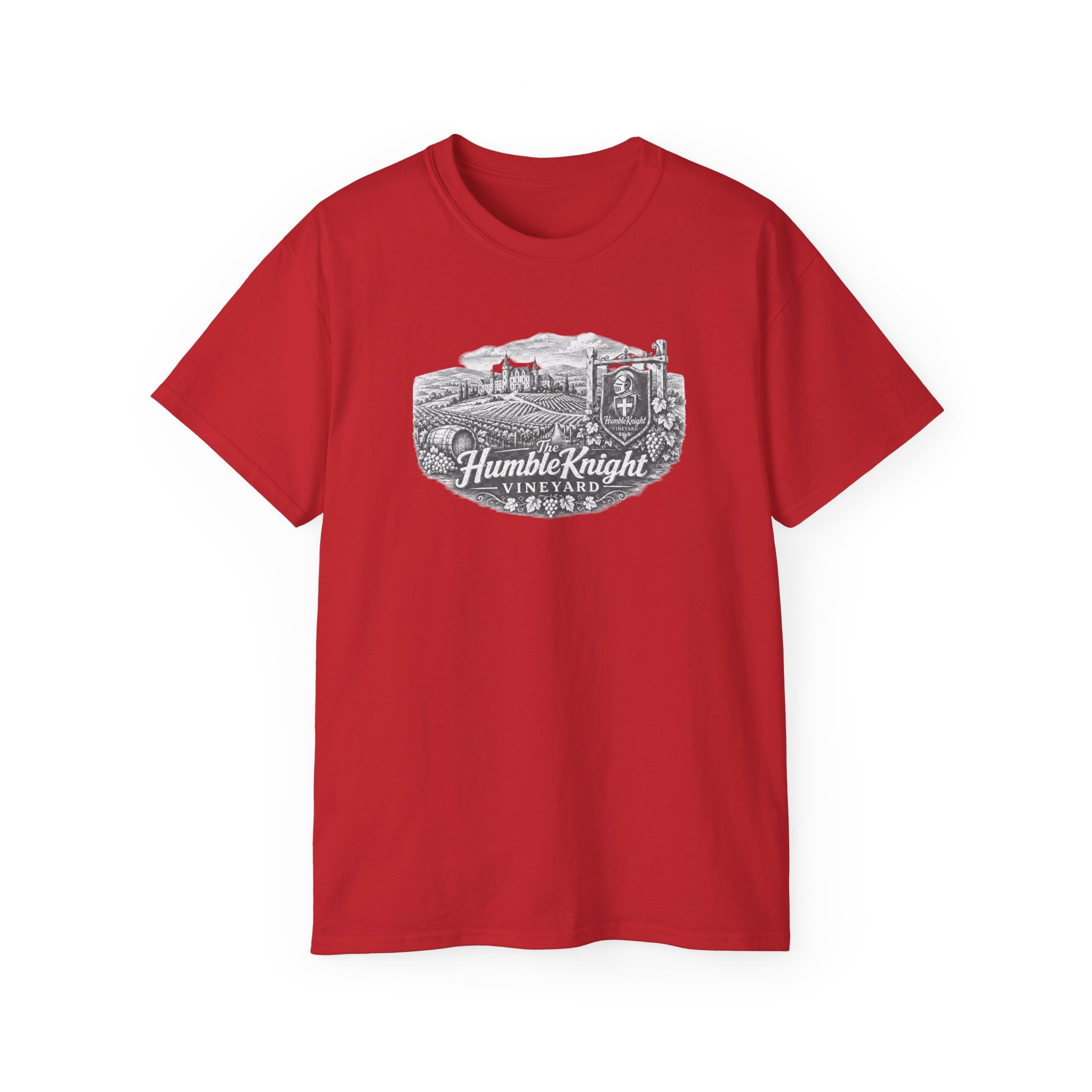 Humble Knight Vineyard Tee — Vintage Winery Graphic T-Shirt
