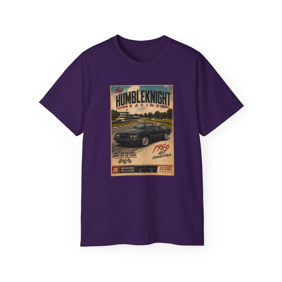 The HumbleKnight Racing – 1986 GT Convertible Vintage Muscle Car Tee