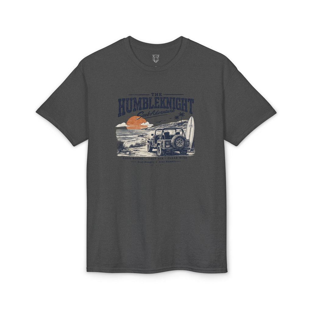 HumbleKnight Surf Jeep T-Shirt — Vintage Beach Adventure Graphic Tee