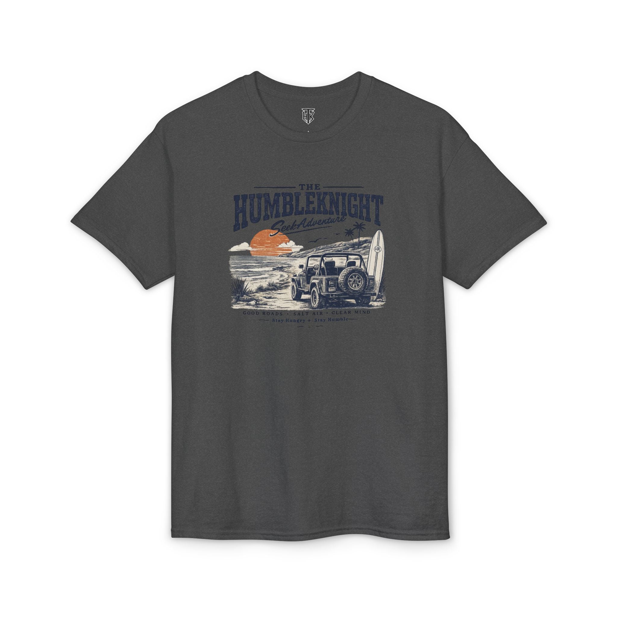 HumbleKnight Surf Jeep T-Shirt — Vintage Beach Adventure Graphic Tee