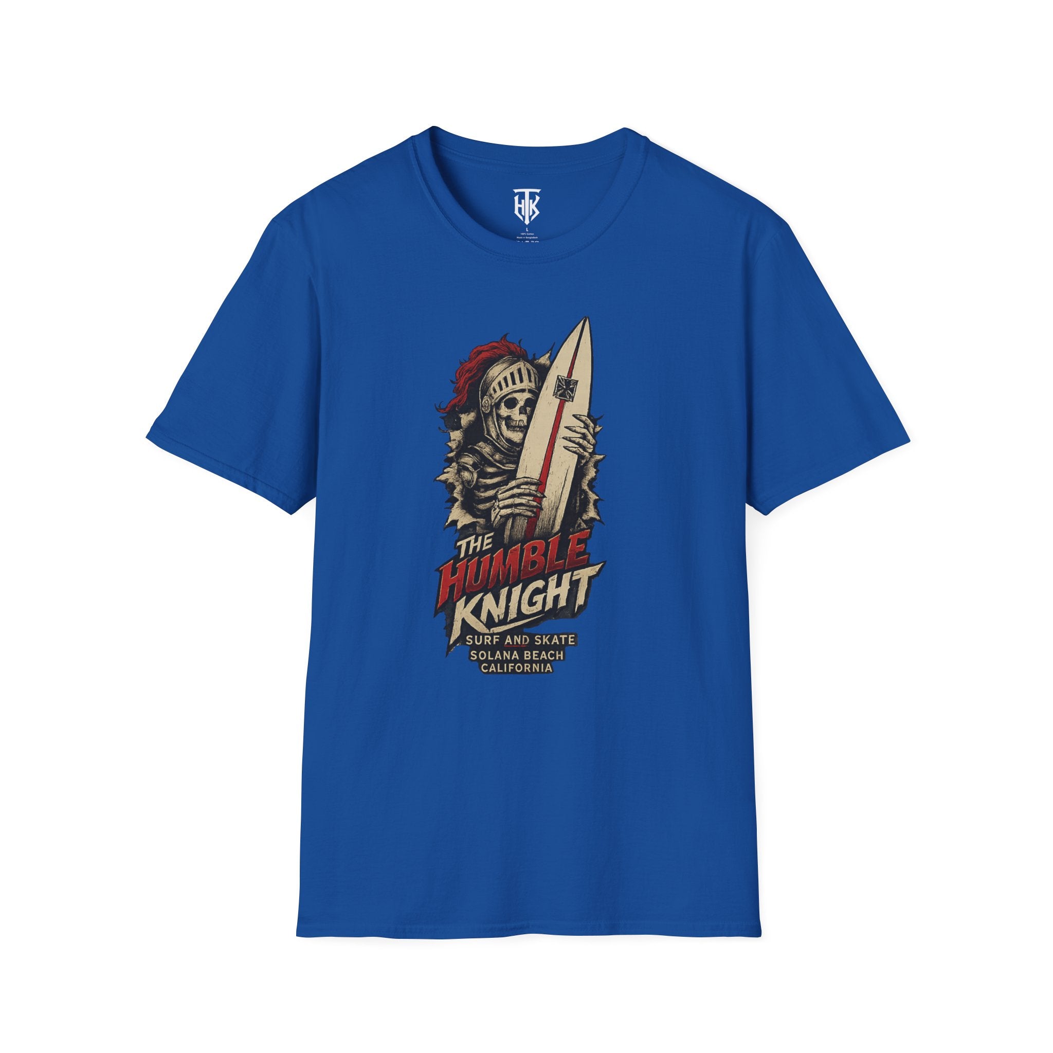 T‑Shirt — 'The Humble Knight' Skeleton Surfer Graphic Tee