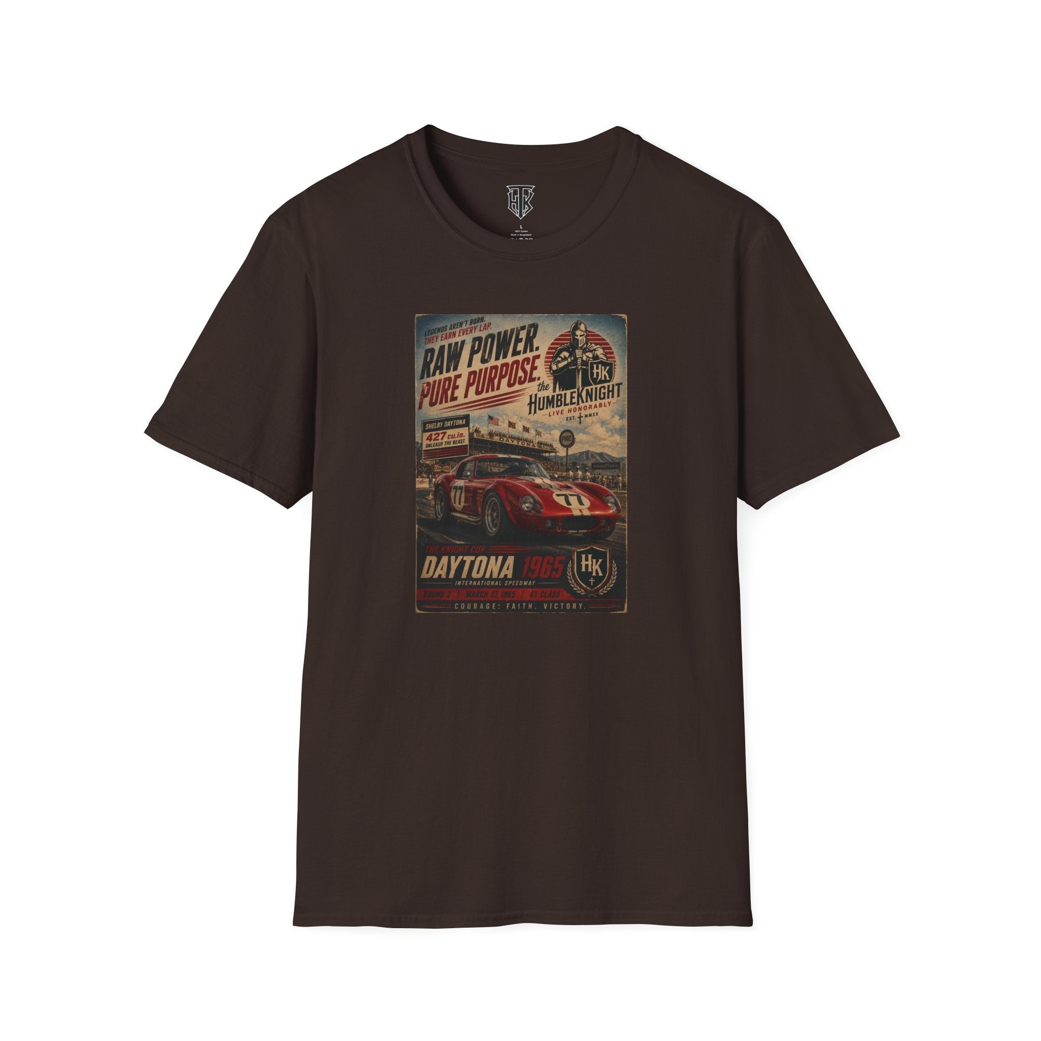 Vintage Racing Tee — "Raw Power, Pure Purpose" Daytona Design