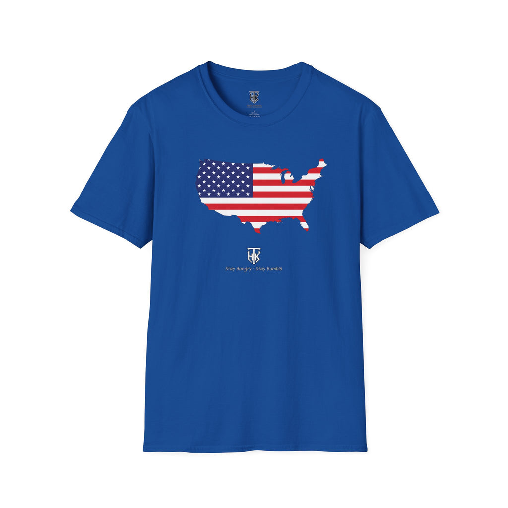 THK USA Flag Map T-Shirt