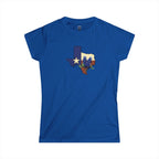 Texas State Outline Tee with Bluebonnets & Lone Star – Women's