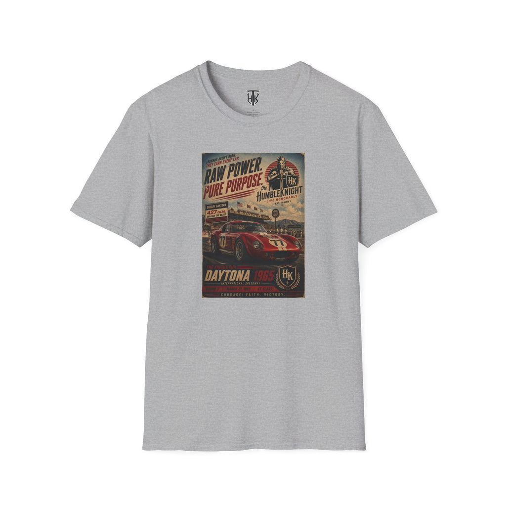 Vintage Racing Tee — "Raw Power, Pure Purpose" Daytona Design